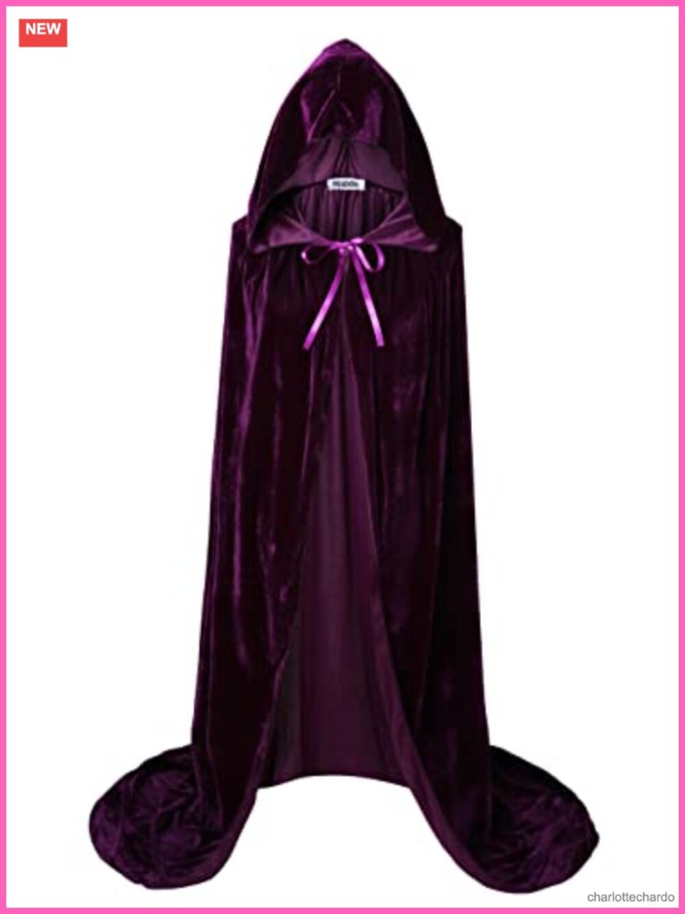 Unisex Velvet Hooded Cape Halloween Cosplay Costume